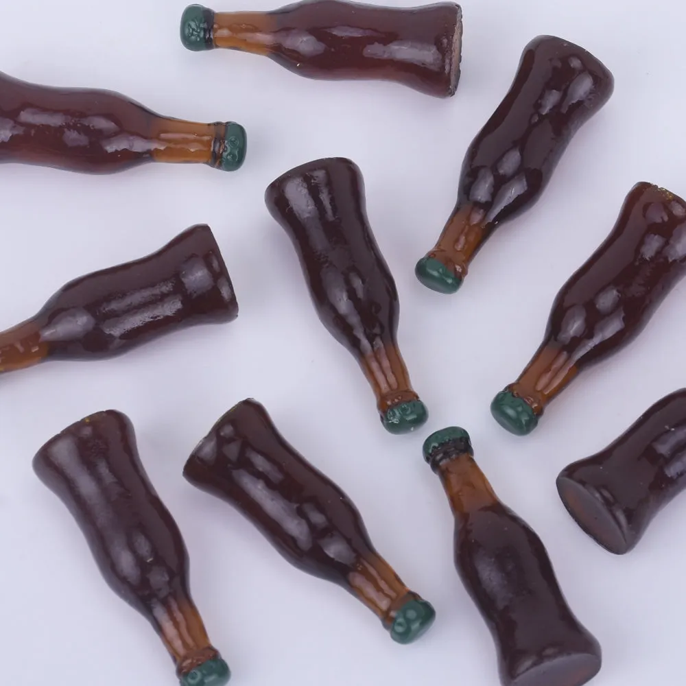 10*29MM Miniature Soda Bottle Cabochons Food Resin Cola Cabochons variety kawaii decoration 10pcs 102510