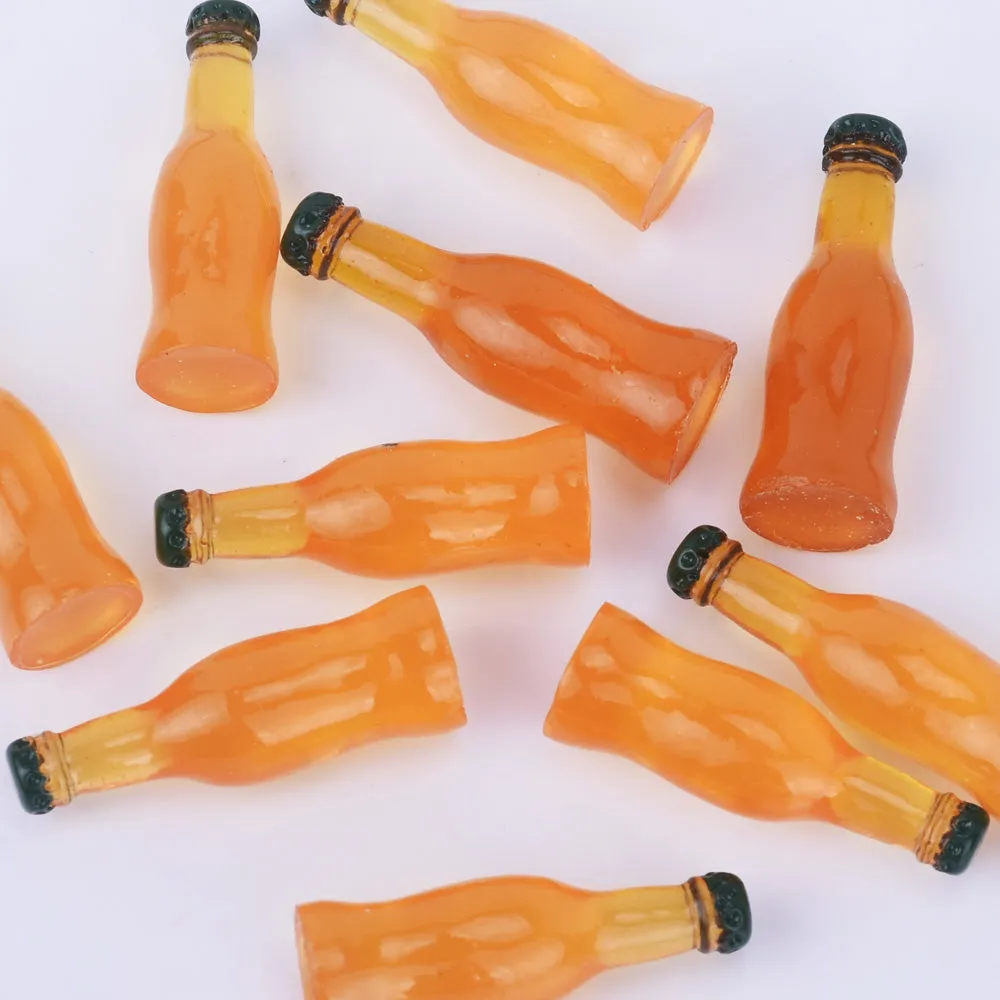 10*29MM Miniature Soda Bottle Cabochons Food Resin Cola Cabochons variety kawaii decoration 10pcs 102510