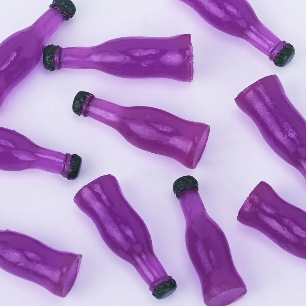 10*29MM Miniature Soda Bottle Cabochons Food Resin Cola Cabochons variety kawaii decoration 10pcs 102510