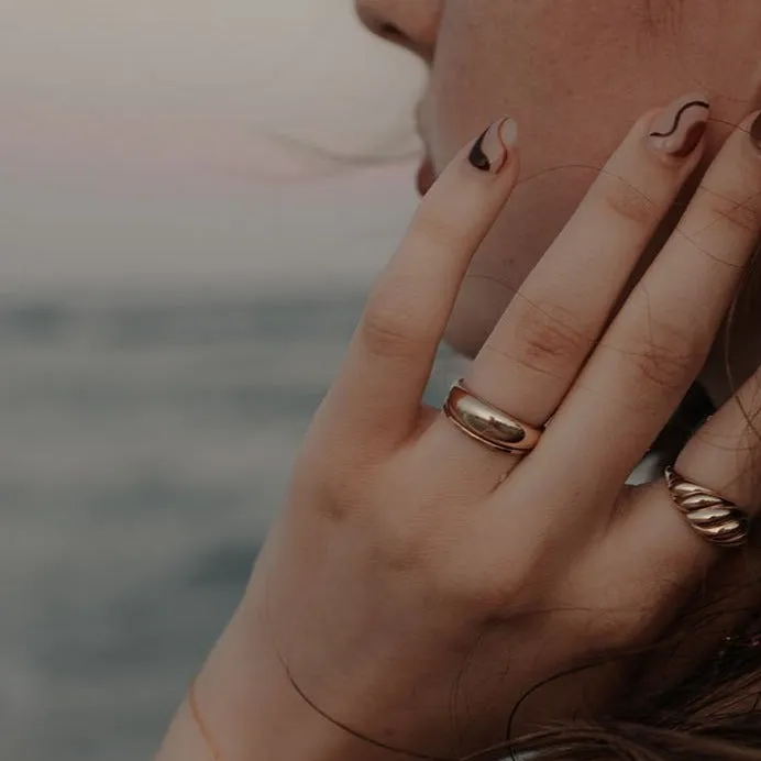 10k Solid Gold Dome Ring