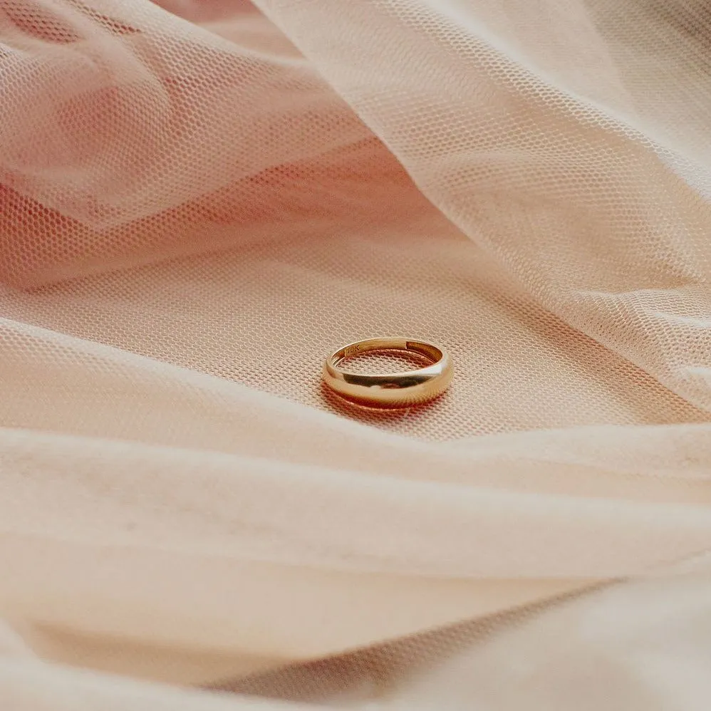 10k Solid Gold Dome Ring