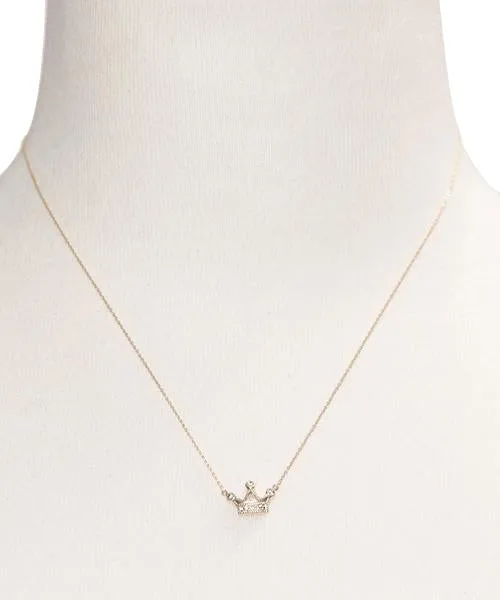 【10K Yellow Gold / Order Jewelry】Diamond Crown Necklace【Japan Jewelry】
