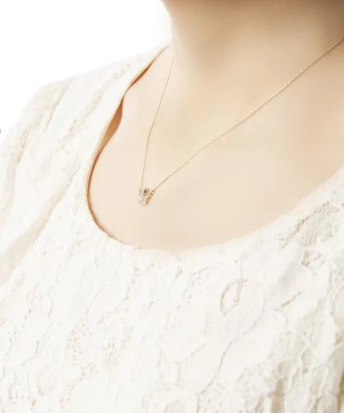【10K Yellow Gold / Order Jewelry】Diamond Crown Necklace【Japan Jewelry】