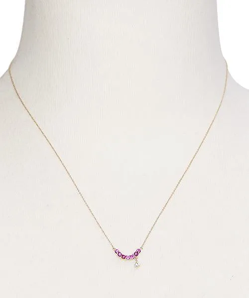 【10K Yellow Gold / Order Jewelry】Red-lipped Smile Necklace【Japan Jewelry】