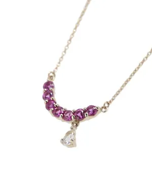 【10K Yellow Gold / Order Jewelry】Red-lipped Smile Necklace【Japan Jewelry】