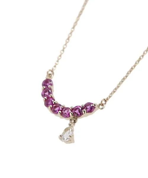 【10K Yellow Gold / Order Jewelry】Red-lipped Smile Necklace【Japan Jewelry】