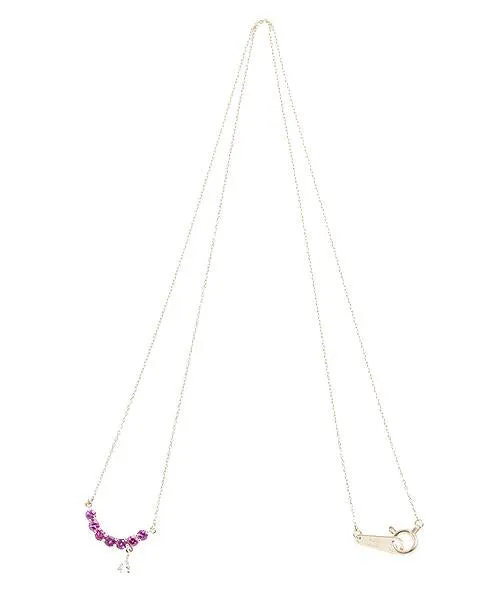 【10K Yellow Gold / Order Jewelry】Red-lipped Smile Necklace【Japan Jewelry】