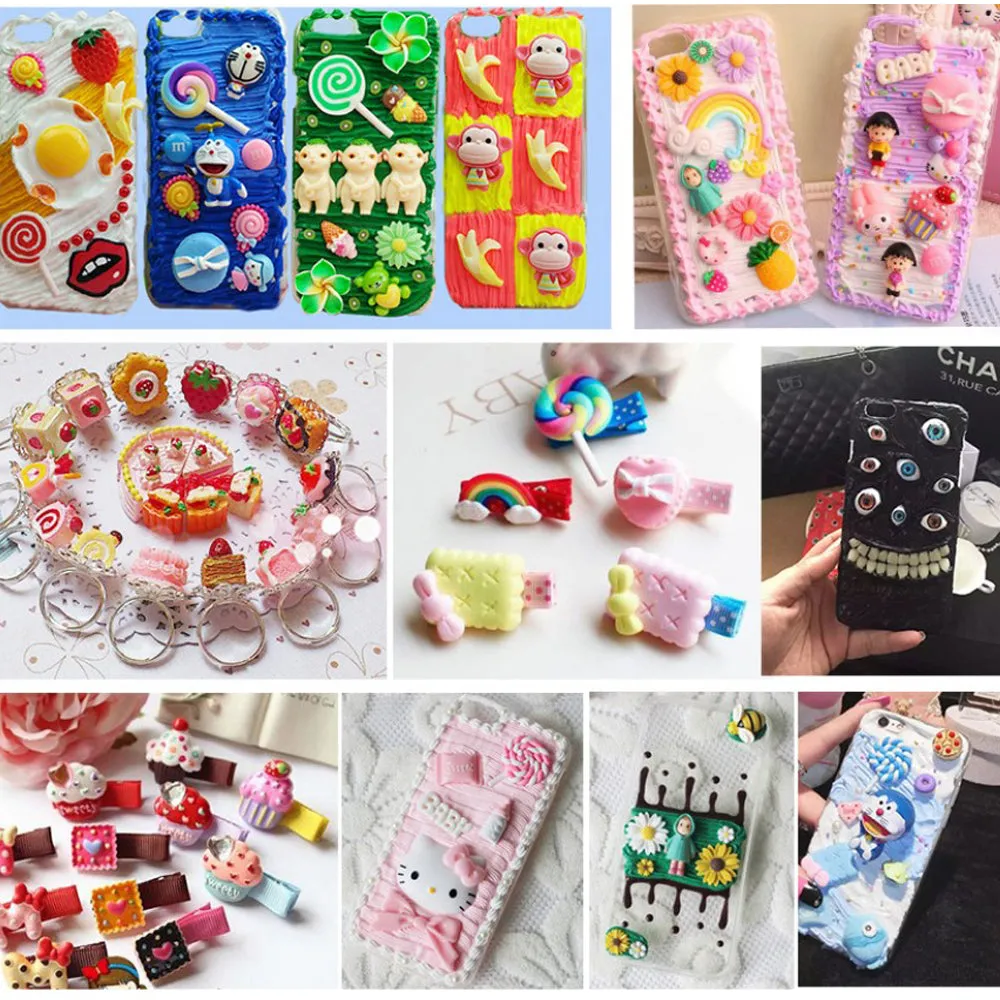 13-16mm Cookies cabochon Kawaii Resin Cookies Flat Backs Decoden cabochon for DIY Accessory Mixed Color 20pcs 10249650