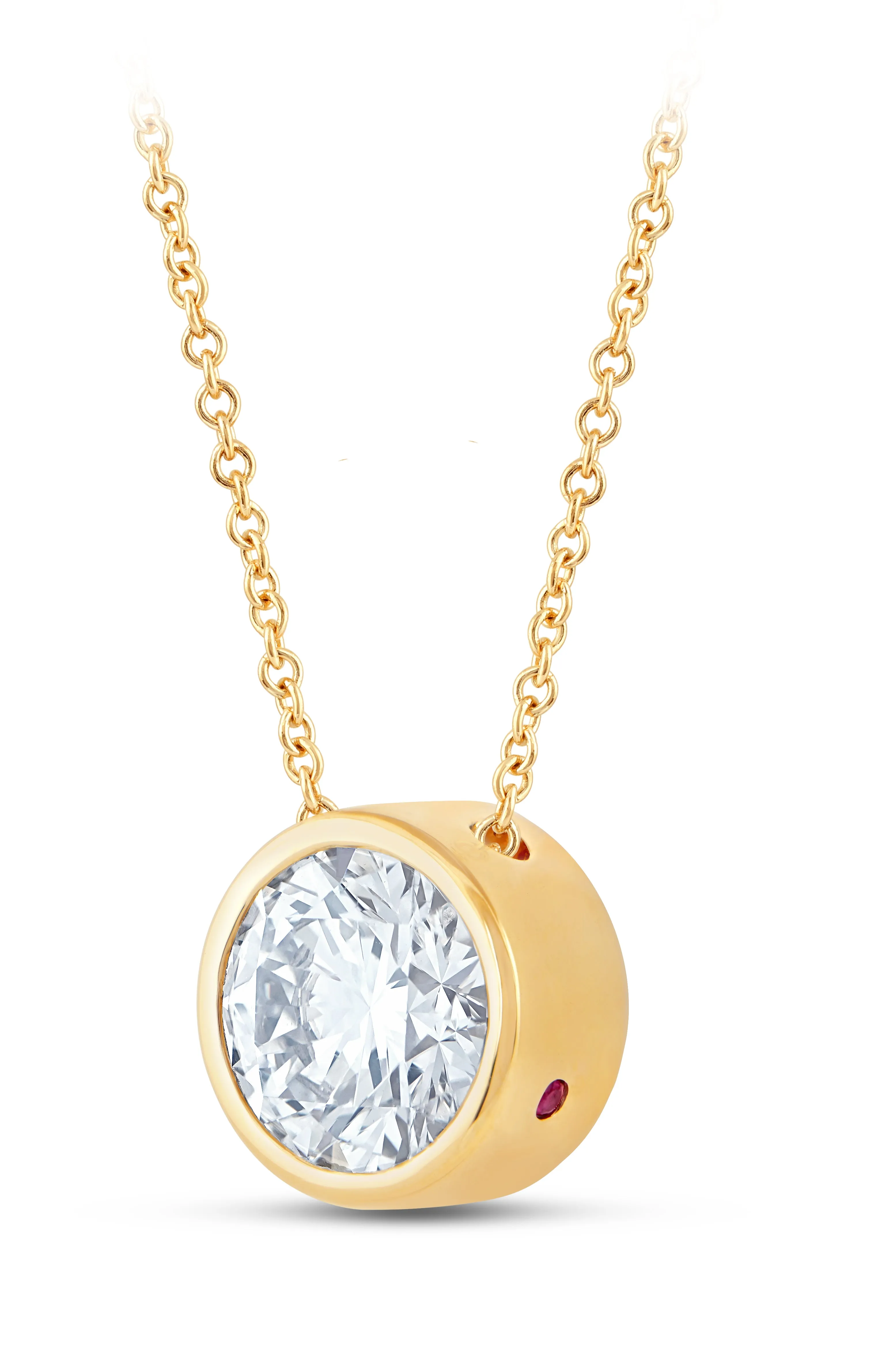 14K Gold & 4.03 TCW Lab Grown Diamond Solitaire Pendant