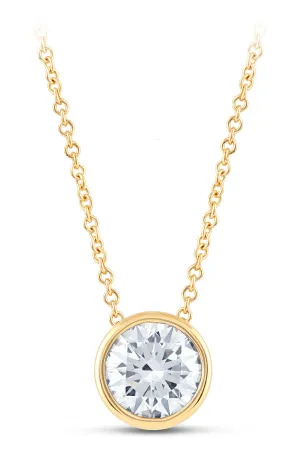 14K Gold & 4.03 TCW Lab Grown Diamond Solitaire Pendant