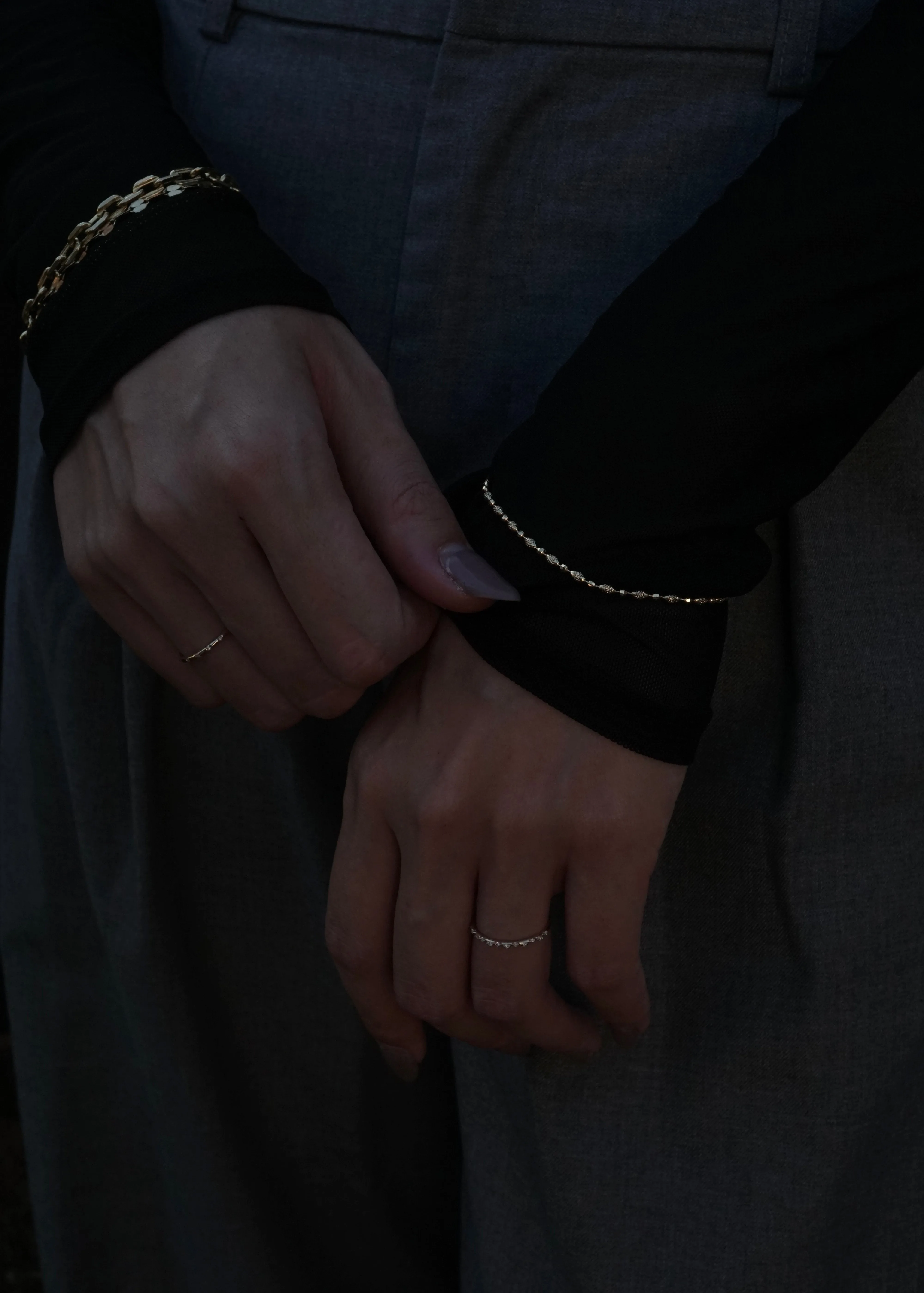 14k Gold Disco Rock Bracelet