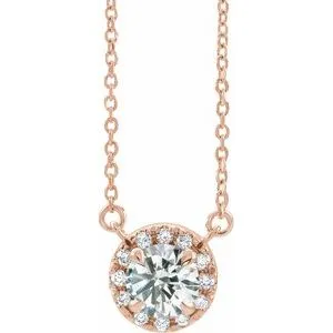 14K Rose 1 1/5 CTW Natural Diamond 16" Necklace
