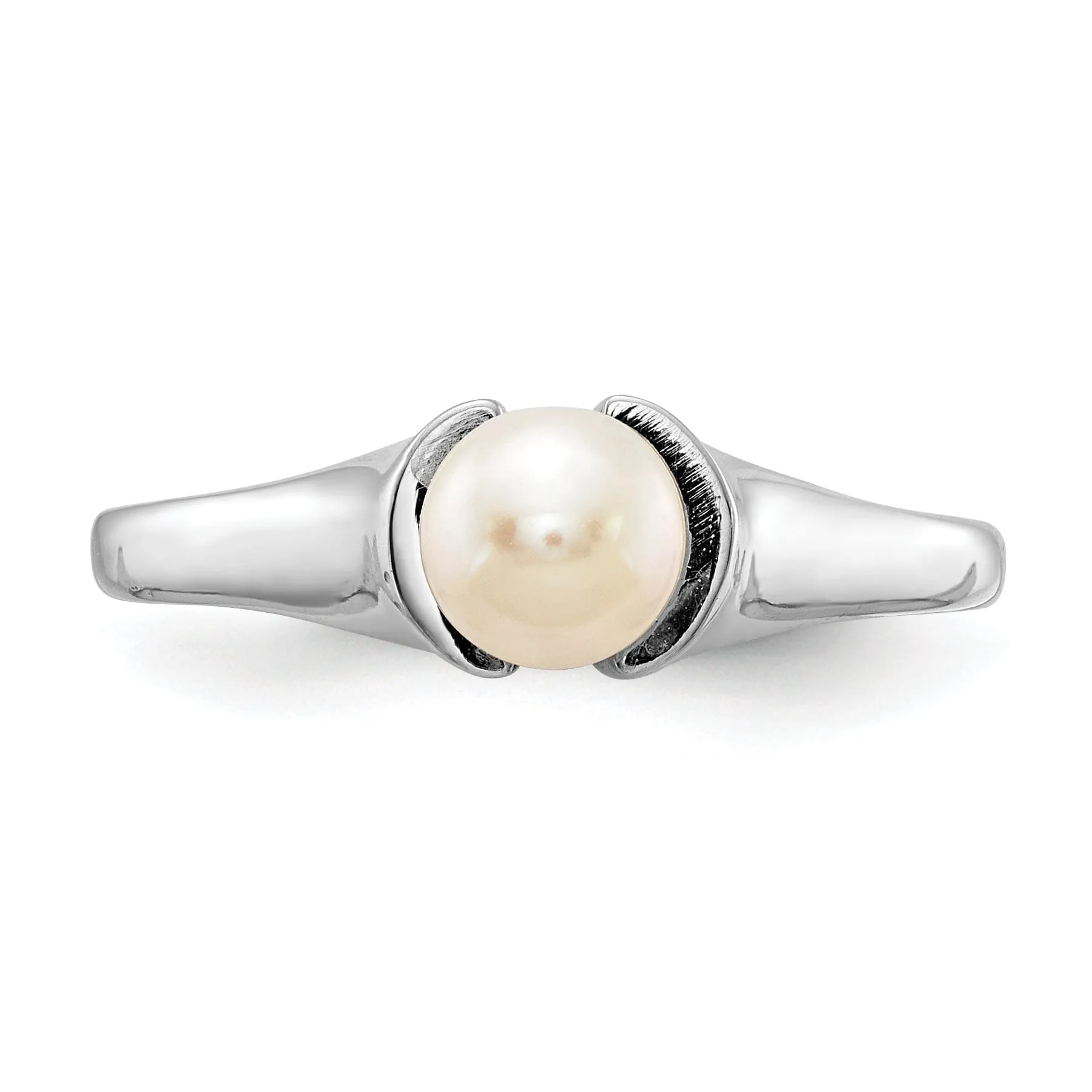 14k White Gold Pearl Ring