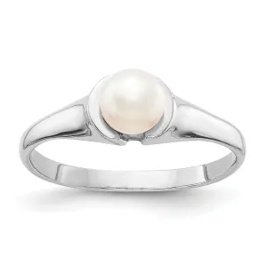 14k White Gold Pearl Ring