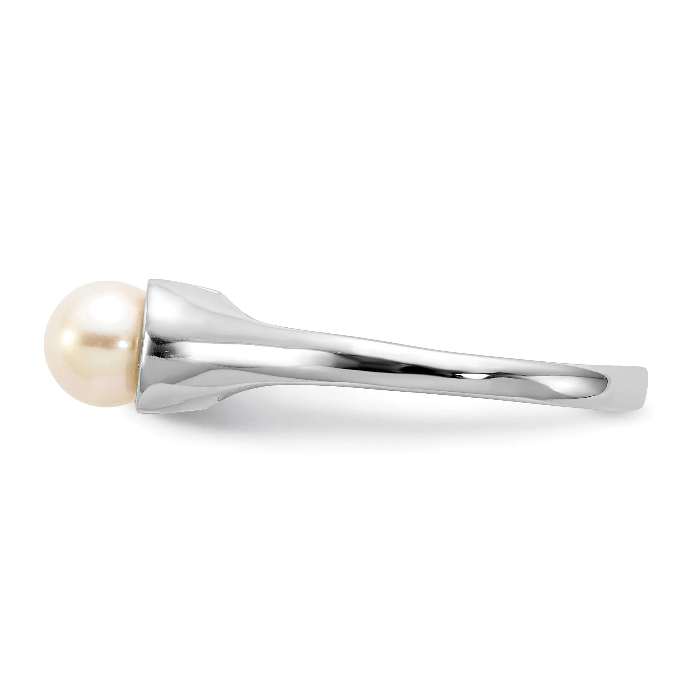 14k White Gold Pearl Ring