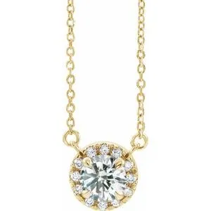 14K Yellow 1/2 CTW Lab-Grown Diamond French-Set 16-18" Necklace