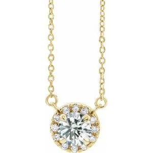 14K Yellow 9/10 CTW Natural Diamond 18" Necklace