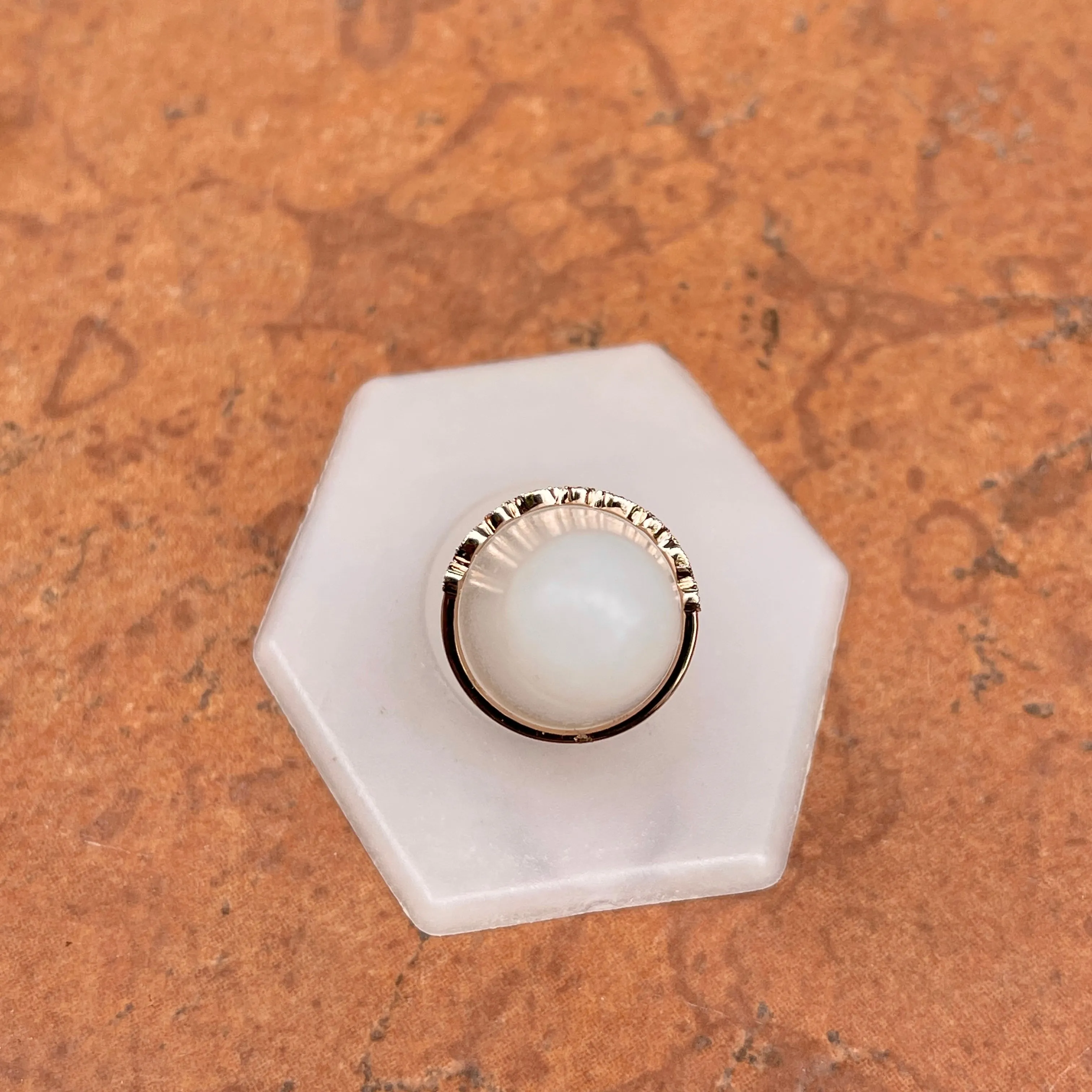 14KT Rose Gold Diamond Thin Stacking Band Ring