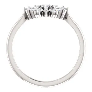 14KT White Gold .50 CT Diamond Vintage-Inspired Ring