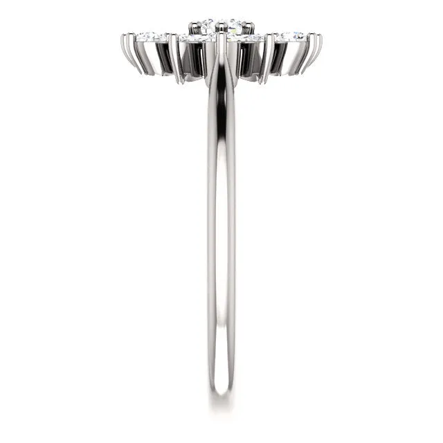 14KT White Gold .50 CT Diamond Vintage-Inspired Ring