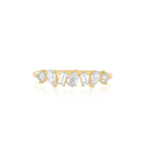 14KY Jumbo Multifaceted Diamond Ring