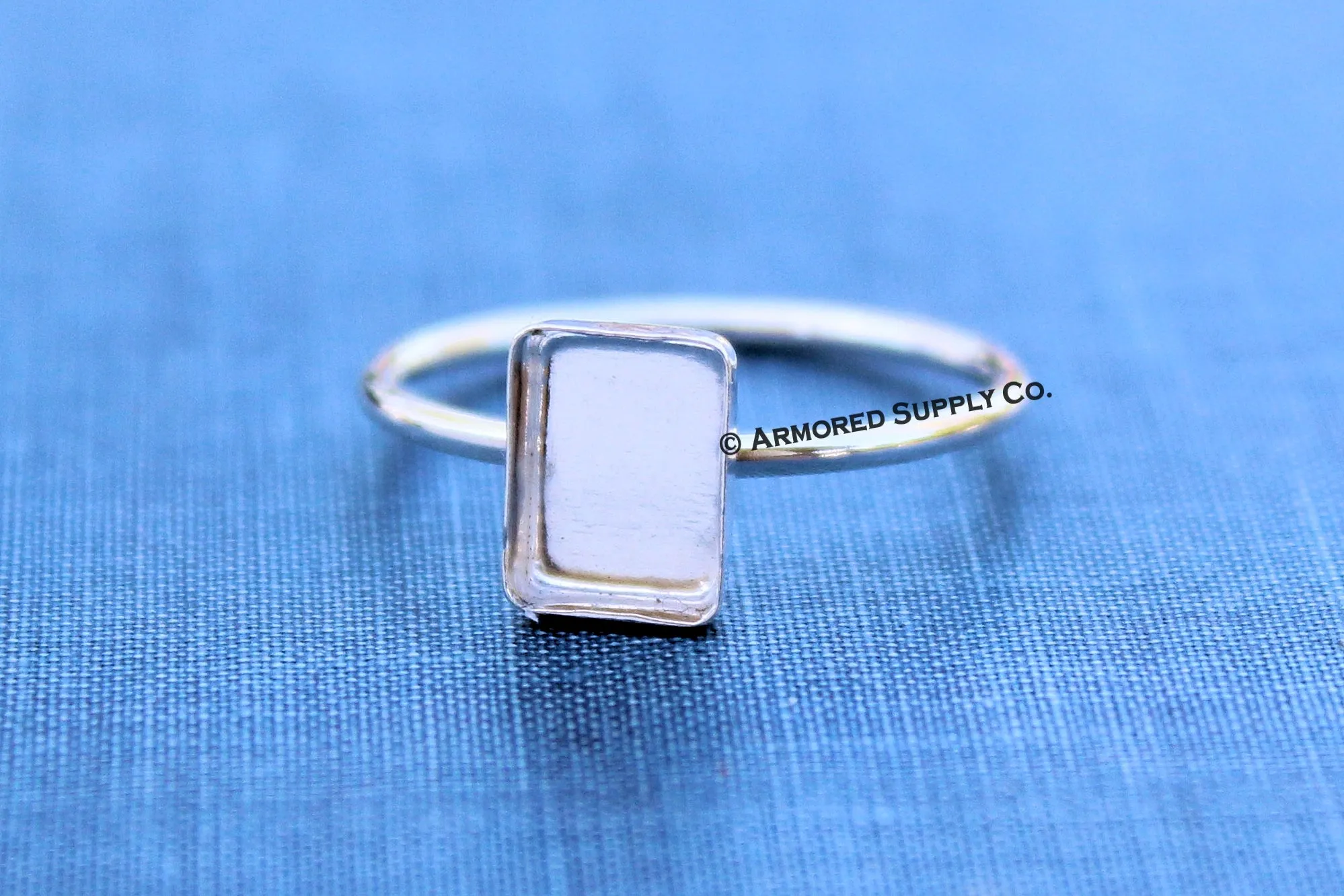 14x10mm Rectangle Bezel Ring Blank