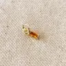 18k Gold Filled Baguette Birthstone Charm