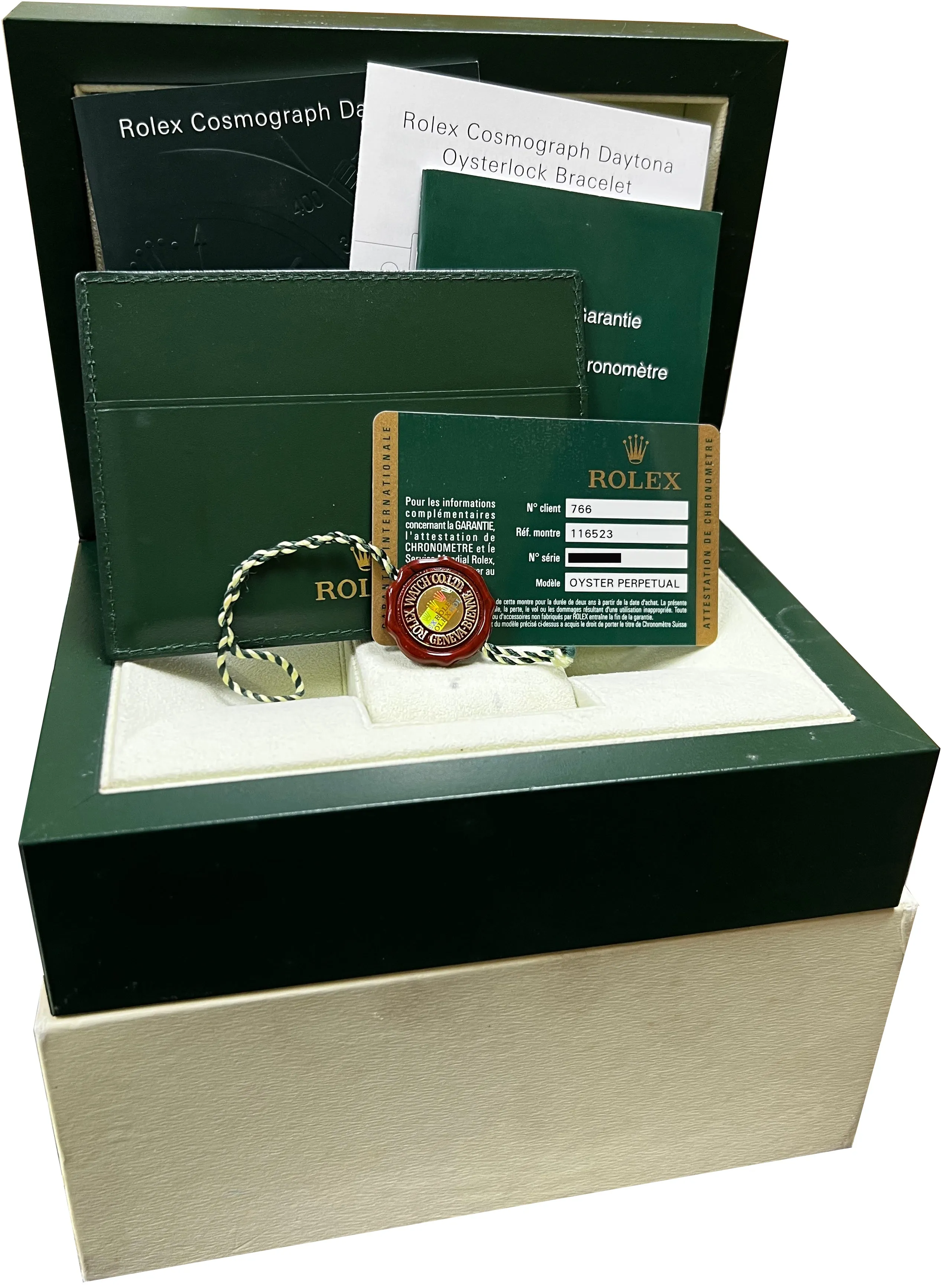 2008 Rolex Daytona Cosmograph 40mm Black Gold Two-Tone Stainless Watch 116523