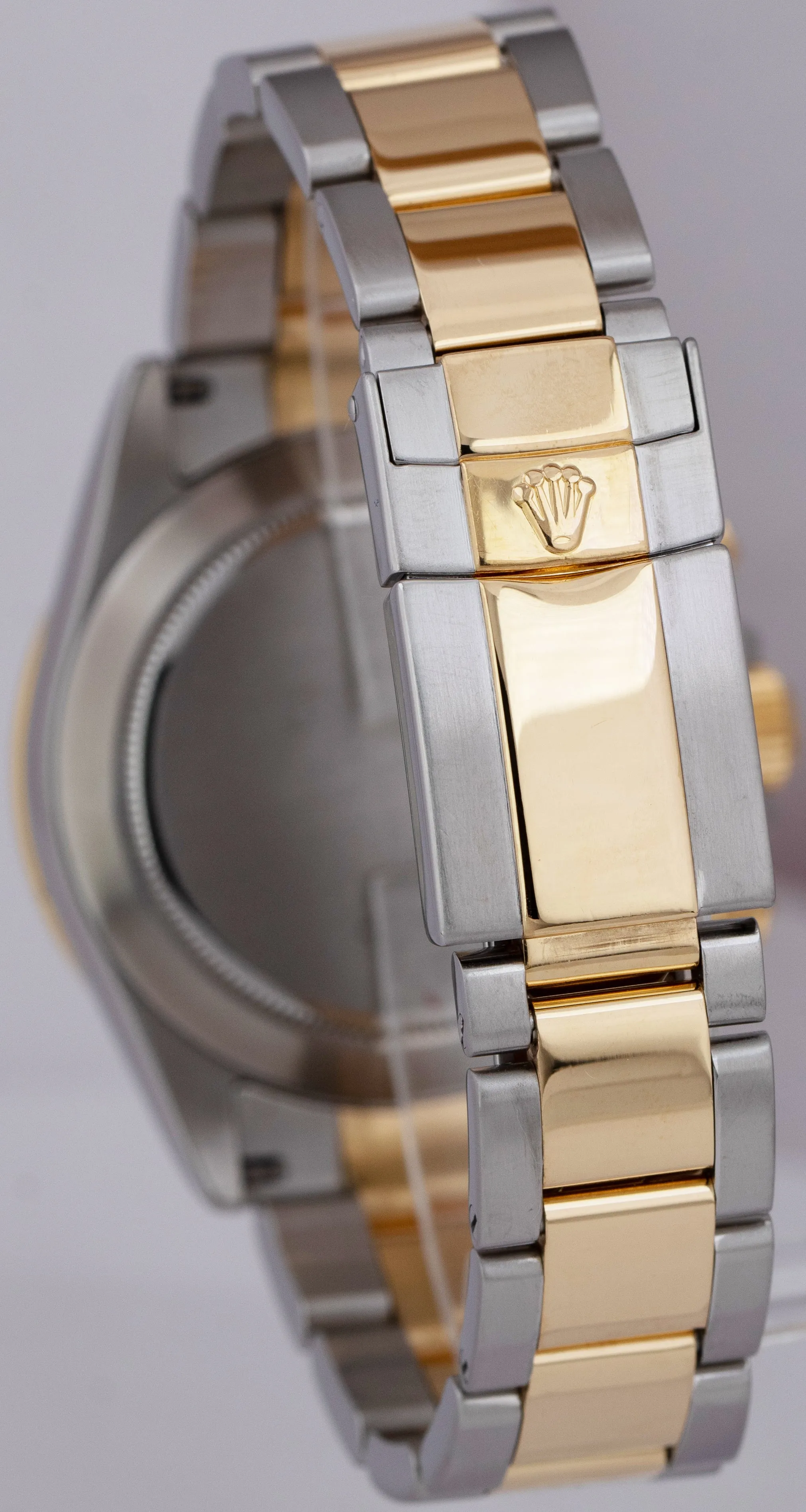 2008 Rolex Daytona Cosmograph 40mm Black Gold Two-Tone Stainless Watch 116523