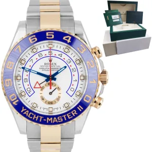 2018 MINT Rolex Yacht-Master II 44mm Two-Tone Rose Gold Ceramic Watch 116681 B P