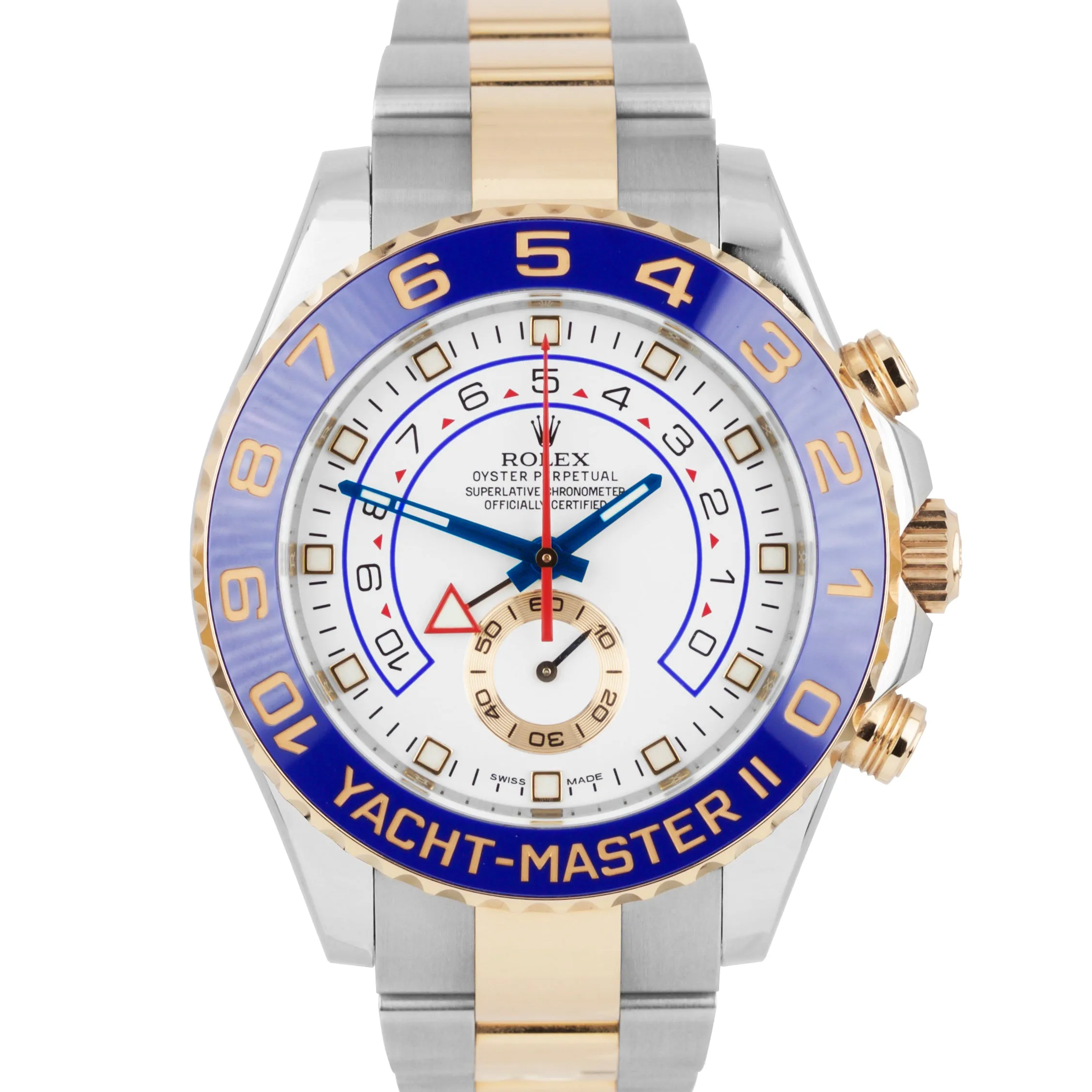2018 MINT Rolex Yacht-Master II 44mm Two-Tone Rose Gold Ceramic Watch 116681 B P
