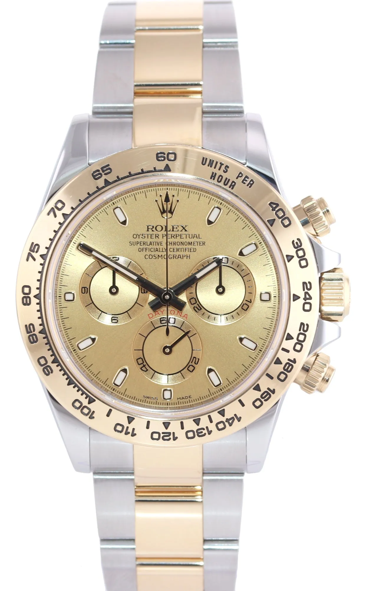 2019 PAPERS Champagne Chrono 116503 Rolex Daytona Two Tone Steel Gold Watch Box