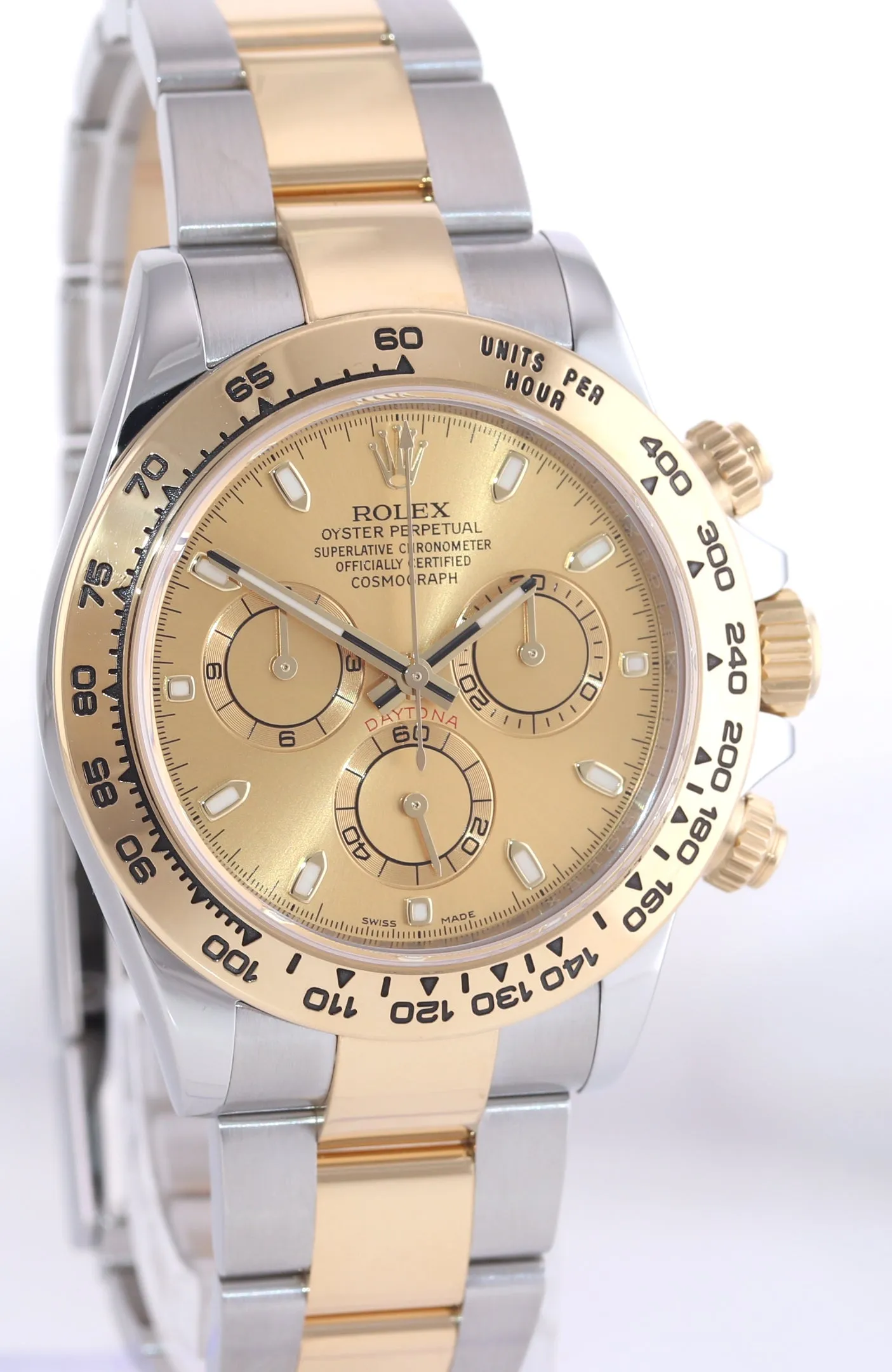 2019 PAPERS Champagne Chrono 116503 Rolex Daytona Two Tone Steel Gold Watch Box