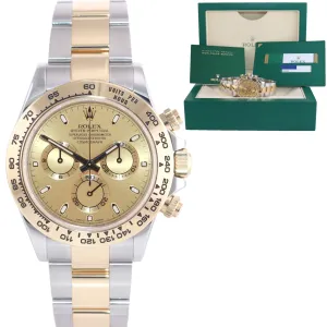 2019 PAPERS Champagne Chrono 116503 Rolex Daytona Two Tone Steel Gold Watch Box