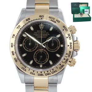 2019 PAPERS Rolex Daytona Cosmograph 116503 Black Two Tone Steel Gold Watch Box