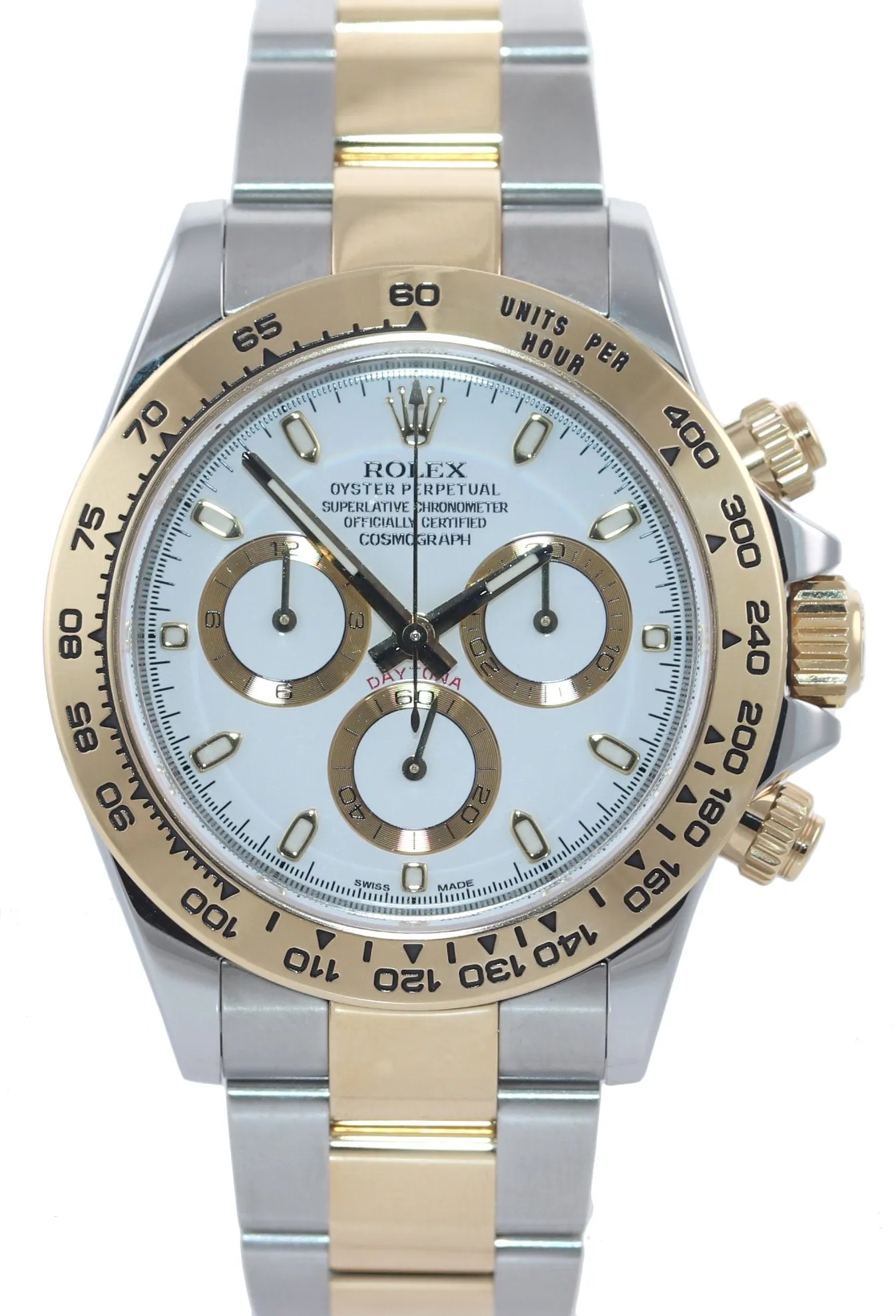 2019 PAPERS Rolex Daytona Two Tone Steel 18k Yellow Gold White 116503 Watch Box