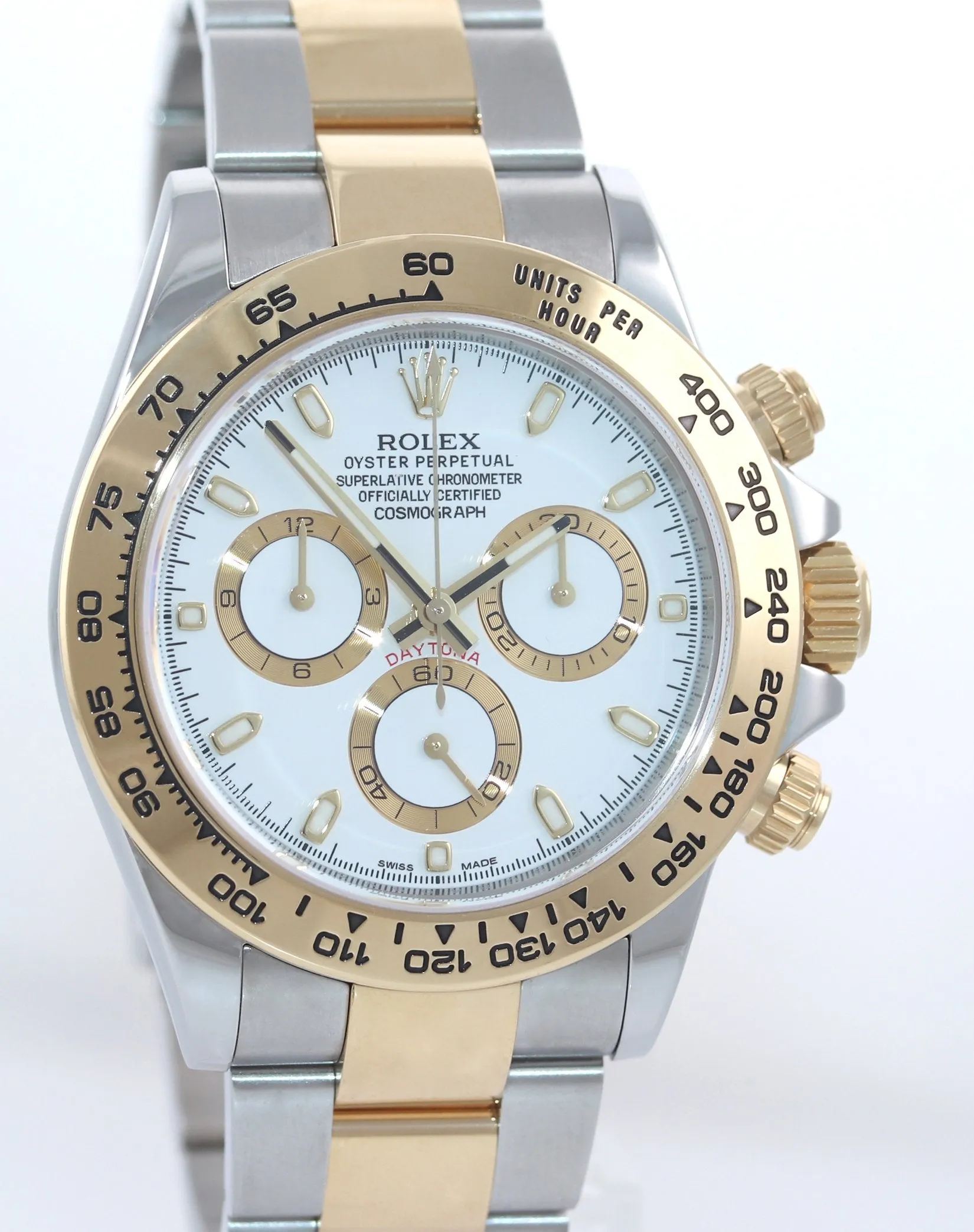 2019 PAPERS Rolex Daytona Two Tone Steel 18k Yellow Gold White 116503 Watch Box