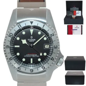 2020 MINT Tudor Black Bay P01 Steel Steel Black 42mm Automatic Date Watch 70150