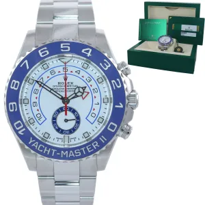 2020 NEW PAPERS Rolex Yacht-Master 2 NEW STYLE HANDS Steel Blue 116680 Watch Box