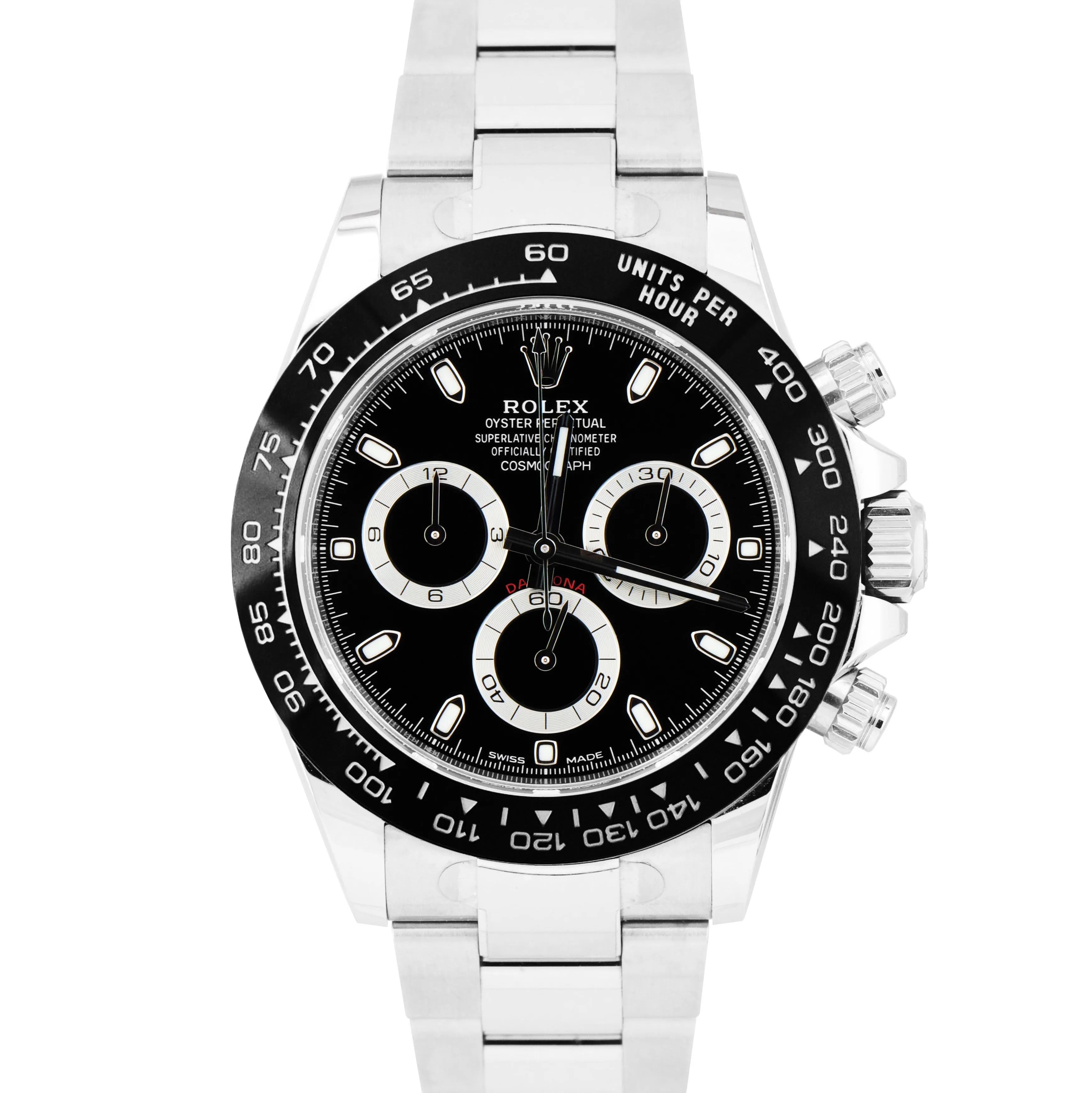2022 JULY Rolex Daytona Cosmograph Black Steel Chronograph Watch 116500 LN