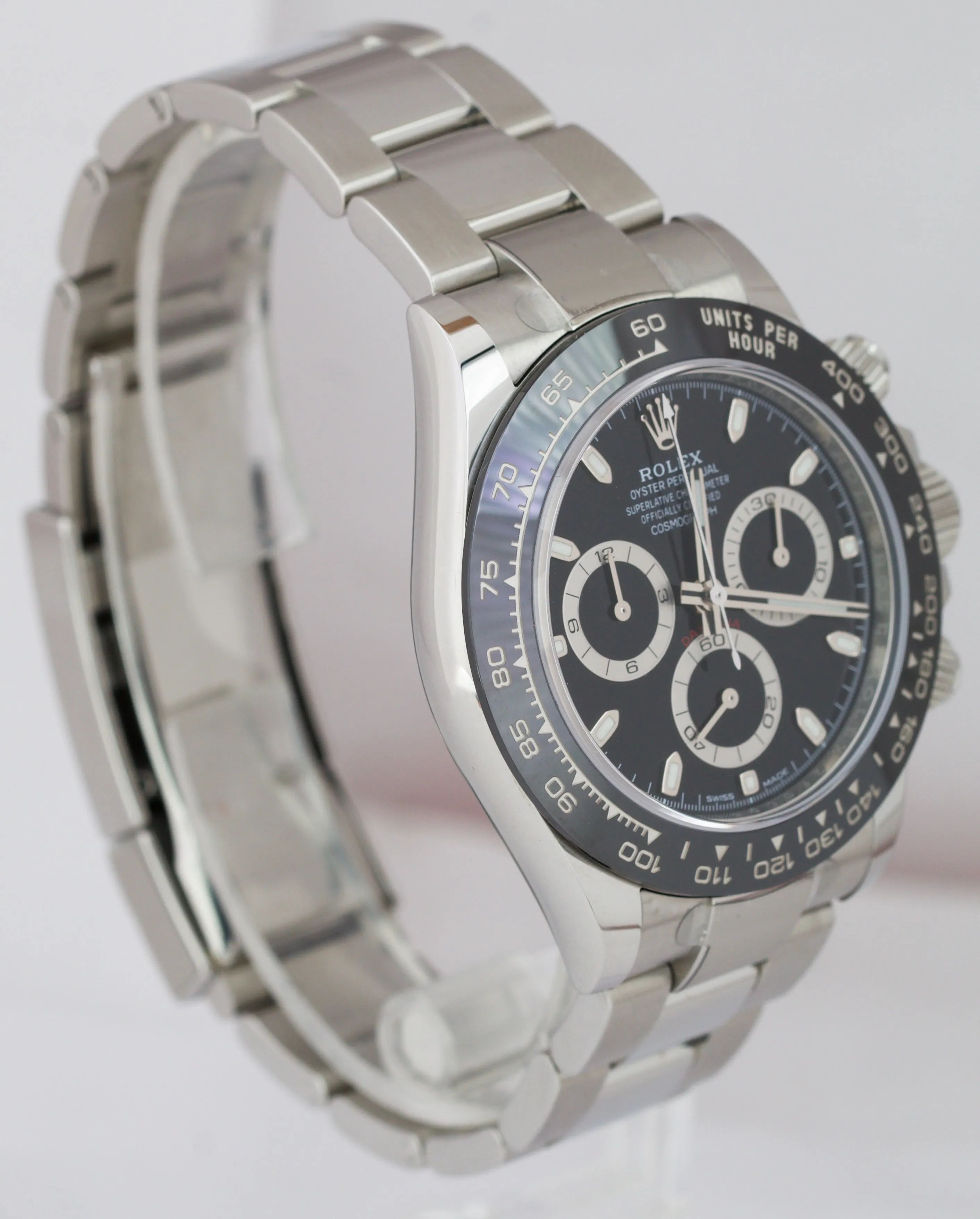 2022 JULY Rolex Daytona Cosmograph Black Steel Chronograph Watch 116500 LN