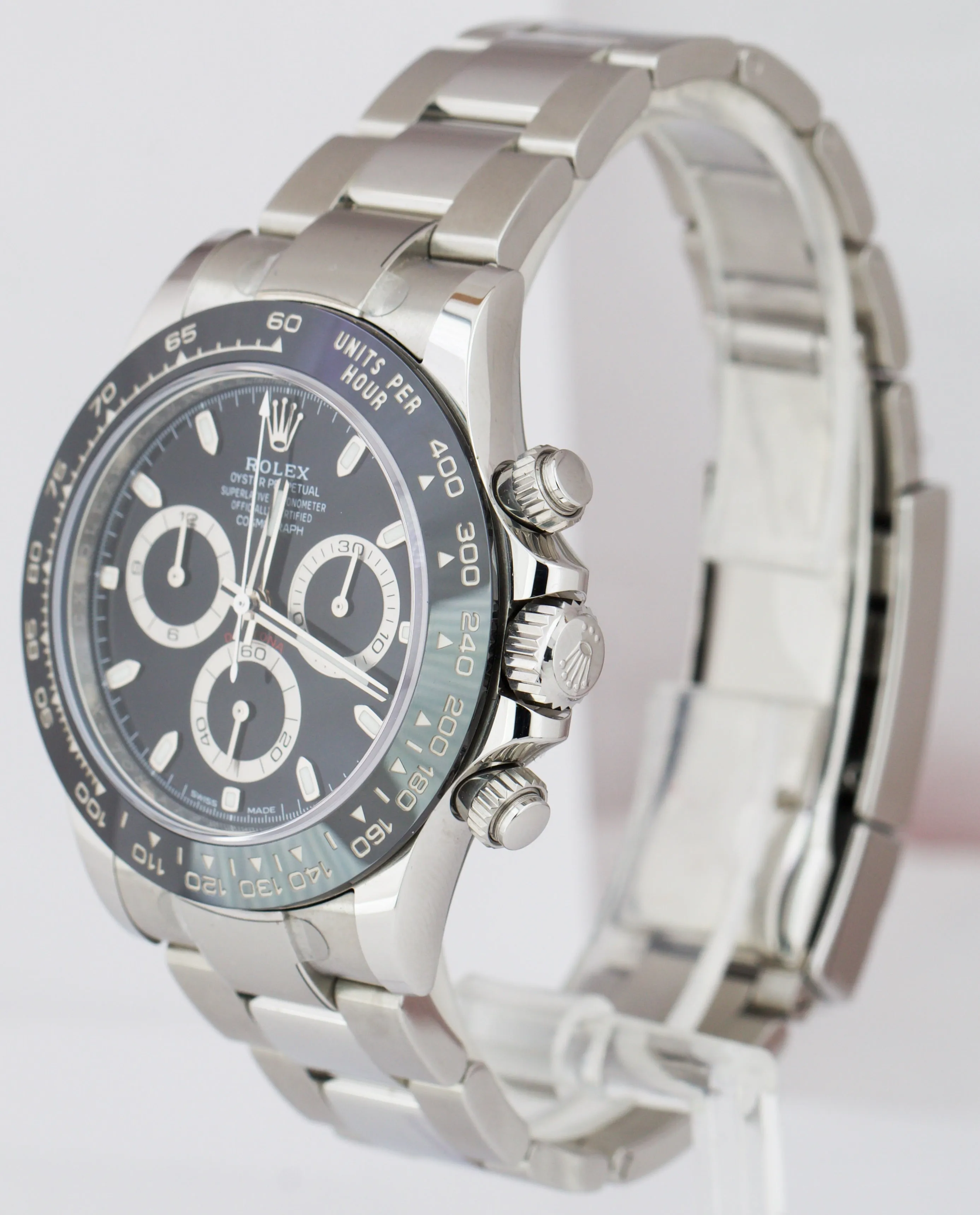 2022 JULY Rolex Daytona Cosmograph Black Steel Chronograph Watch 116500 LN