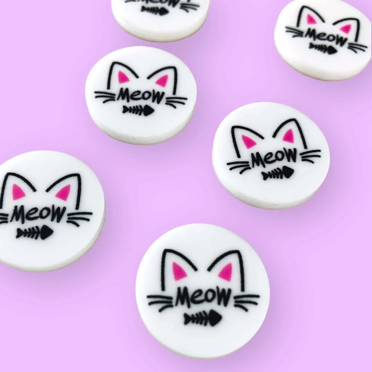 20mm Team Meow - 6 Pair Set