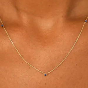 3 Gemstone Cable Necklace