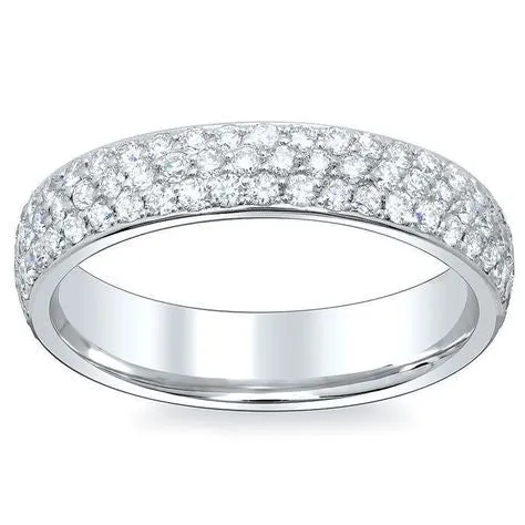 3 Row Pavé Eternity Band