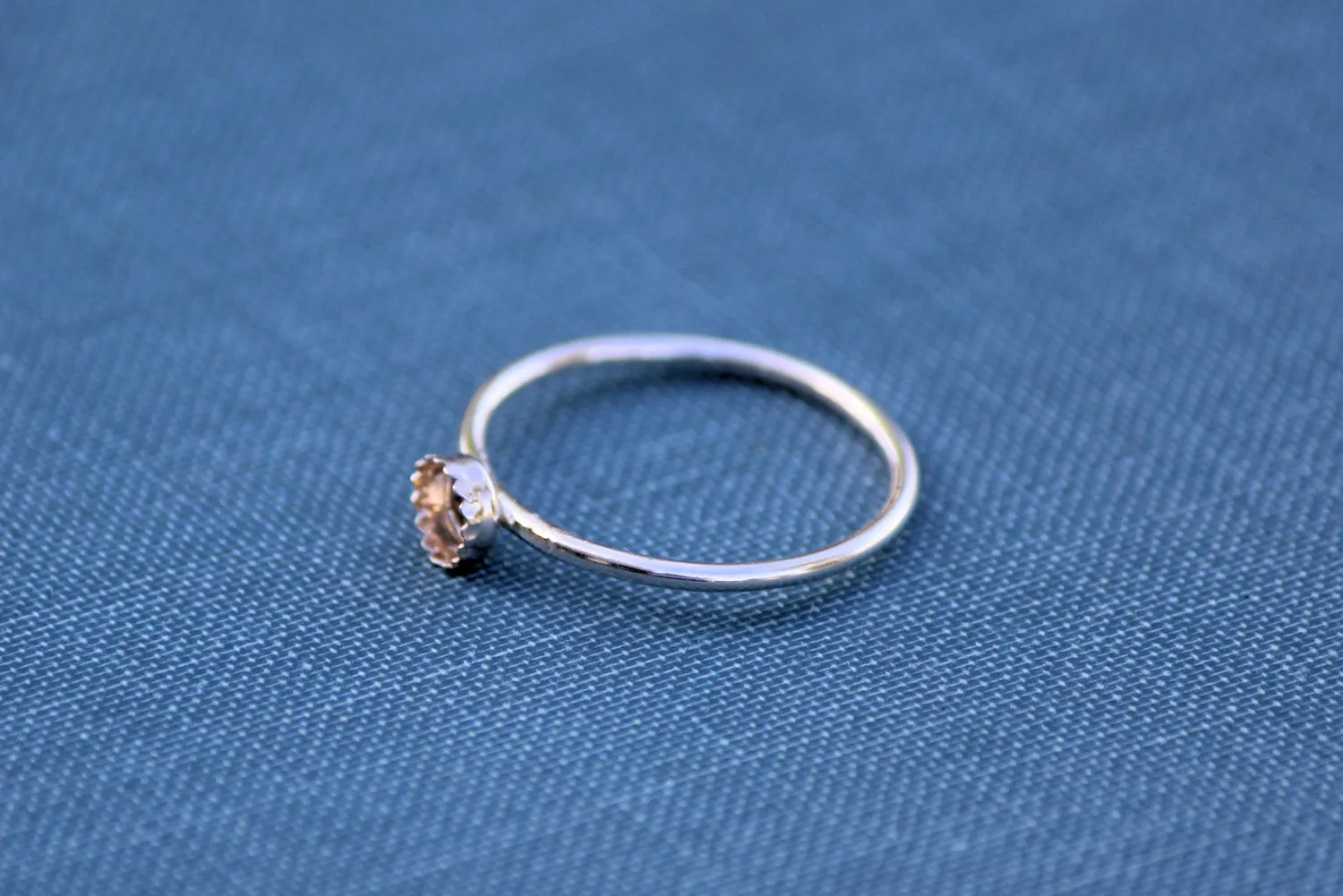 4mm Serrated Bezel Ring blank Silver