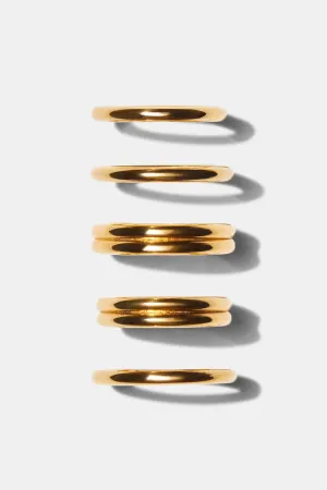 5 Ring Set in Gold — Exclusive