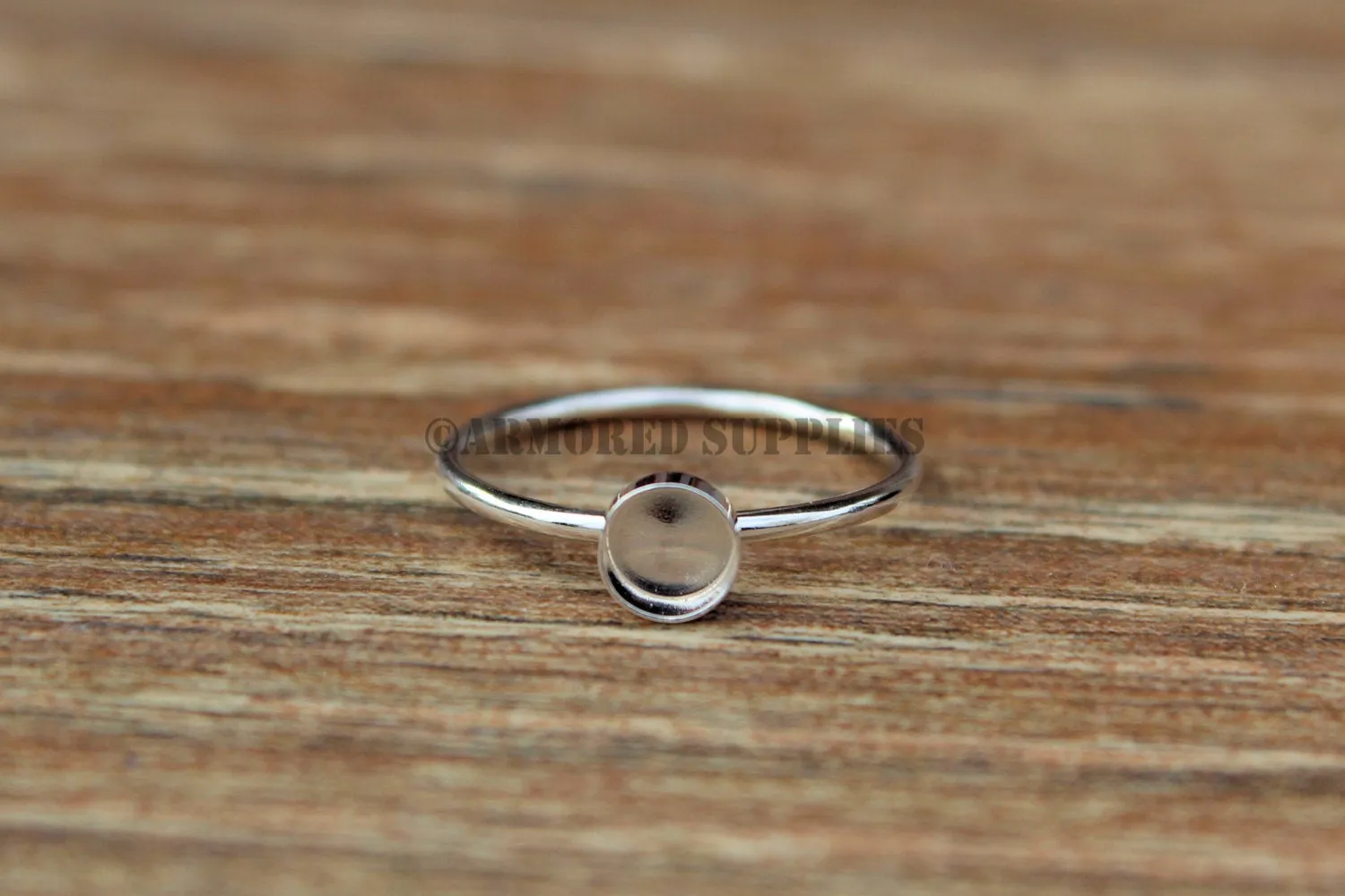 5mm Round Bezel Ring blank Silver