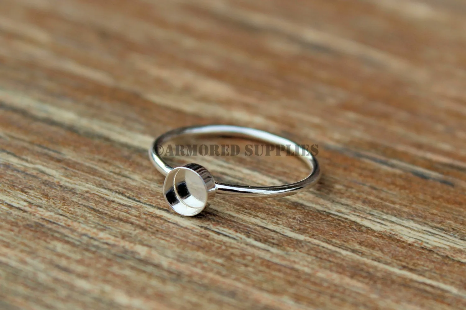 5mm Round Bezel Ring blank Silver