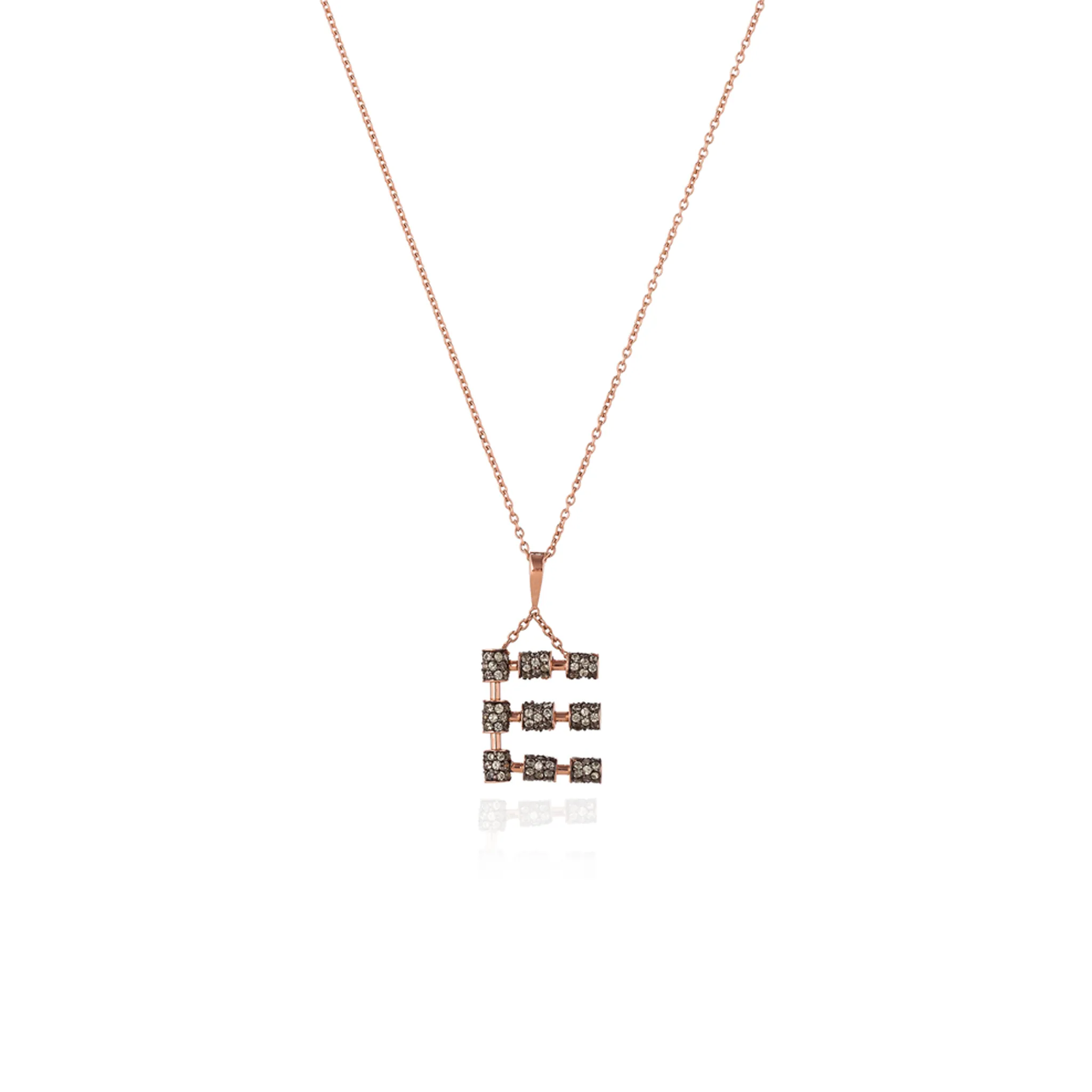 925 Silver Initial Necklace with Sapphire